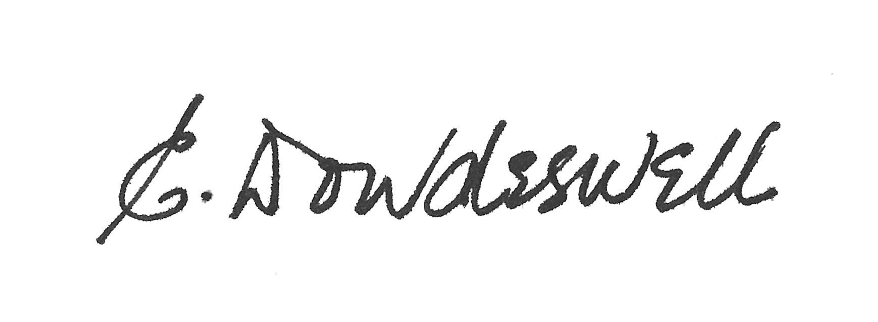 Signature of E. Dowdeswell